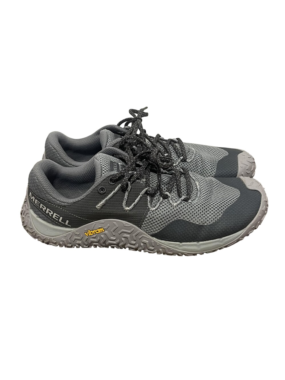 Merrell Trail Running Shoes Mens Size 8.5 Gray Mesh Vibram Sole Low Top J067657
